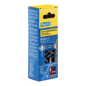 BLISTER 50 REMACHES Ø4x12mm. ALU+BROCA 5000384 RAPID
