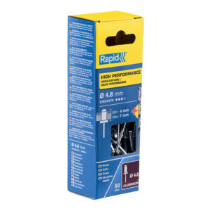 BLISTER 50 REMACHES Ø4.8x10mm. ALU+BROCA 5000387 RAPID