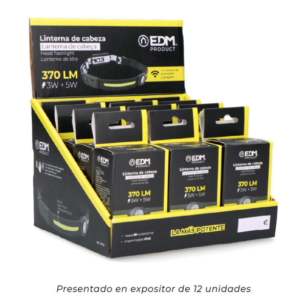 LINTERNA DE CABEZA LED 3W + 5W RECARGABLE - Imagen 6