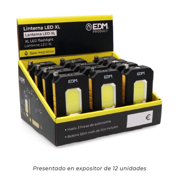 LINTERNA LED XL CON IMÁN TELESCÓPICO, RECARGABLE - Imagen 6