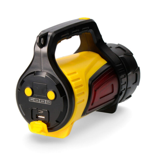 LINTERNA DE CAÑÓN MULTIFUNCION. LUZ PRINCIPAL 10W 350Lm  + LATERAL 3W 100Lm + LATERAL ROJO 3W 20 Lm Y POWER BANK - Imagen 3