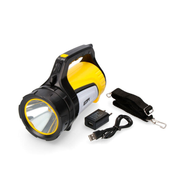 LINTERNA DE CAÑÓN MULTIFUNCION. LUZ PRINCIPAL 10W 350Lm  + LATERAL 3W 100Lm + LATERAL ROJO 3W 20 Lm Y POWER BANK - Imagen 6