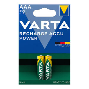 BLISTER 2 PILAS AAA 800mAh RECARGABLE ACCU POWER VARTA