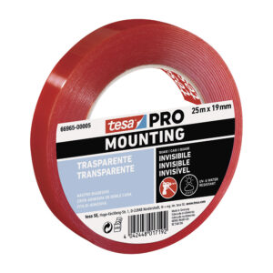 CINTA DOBLE CARA MOUNTING PRO TRANSPARENTE 25m x 19mm 66965 TESA