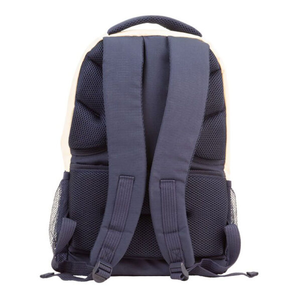 MOCHILA ESCOLAR 4 CREMALLERAS 25l BEIGE Y AZUL MARINO, SERIE 1918. - Imagen 7