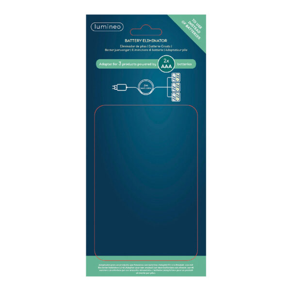 ELIMINADOR DE PILAS 3V PARA INTERIOR DE PRODUCTOS CON 2xAAA PARA CONECTAR 3 PRODUCTOS - Imagen 2