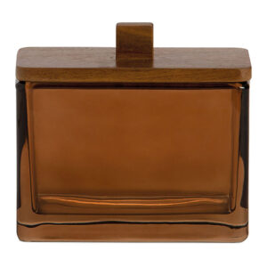 CAJA DECORATIVA DE CRISTAL MARRÓN BA73066 ANDREA HOUSE