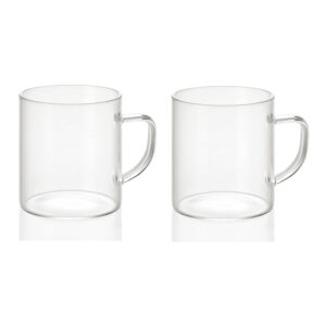SET 2 TAZAS DE VIDRIO 300ml Ø7,5x8,5cm MS19209 ANDREA HOUSE