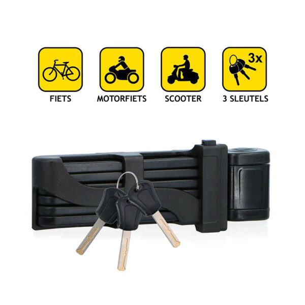 CANDADO PLEGABLE CON LLAVE 85 cm DUNLOP - Imagen 2