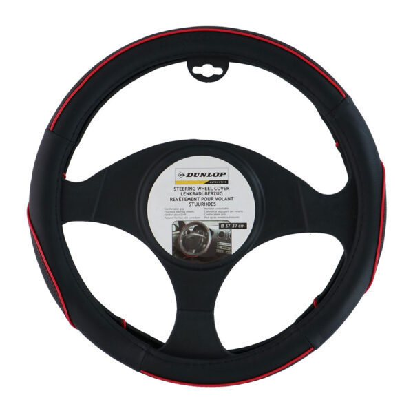 FUNDA PARA VOLANTE DE Ø37-39cm DETALLE ROJO DUNLOP
