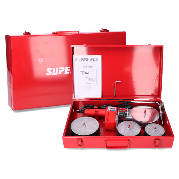 SOLDADOR TUBERIAS PLÁSTICAS POLIFUSOR PARA PPR 75-90-110mm 230V 1500000449 SUPER EGO - Imagen 2