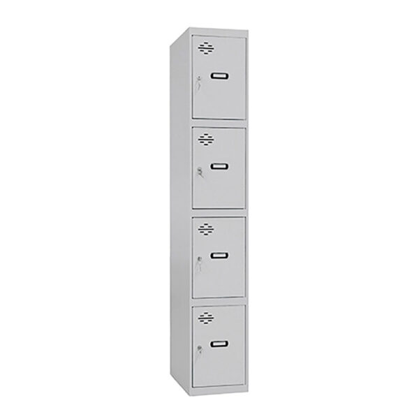 TAQUILLA METALICA PRO SIMONLOCKER 1/4 300 DESMONTADA 4 DEPARTAMENTOS 30x50x180cm SIMON RACK
