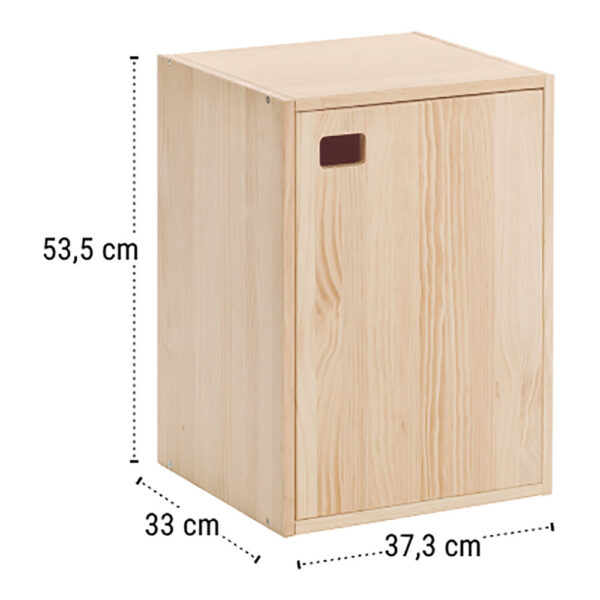 MUEBLE DINAMIC 1 PUERTA MODULO VERTICAL PINO MACIZO 37,3x33x53,5cm ASTIGARRAGA - Imagen 3