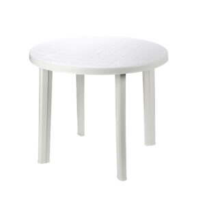 MESA REDONDA PARA EXTERIOR. COLOR: BLANCO Ø90x72cm IPAE PROGARDEN