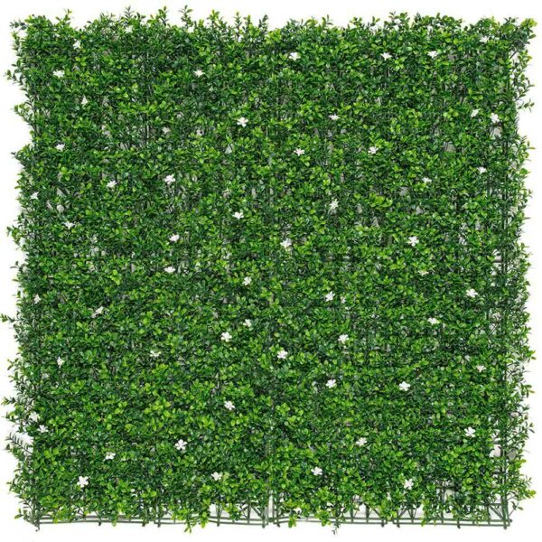 JARDÍN VERTICAL CON FLORES DE JAZMÍN COLOR VERDE 1 x 1 m
