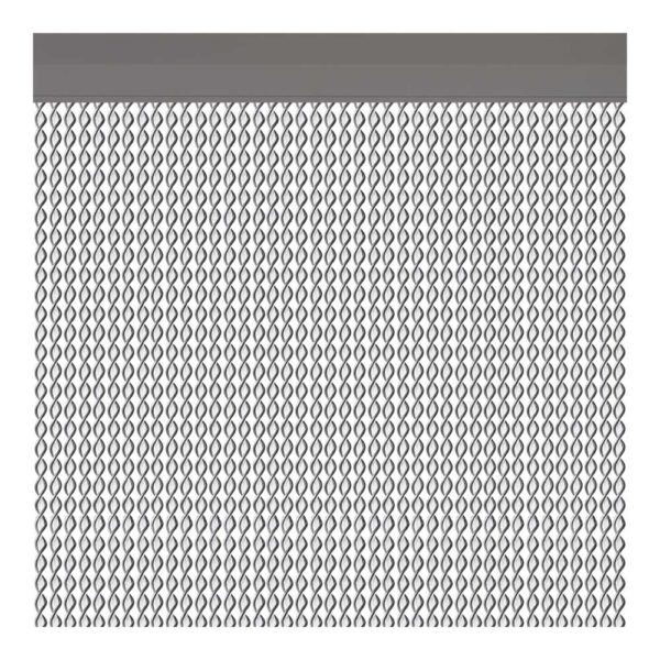 CORTINA PARA PUERTA MODELO "CADAQUES" COLOR PLATA 90x210cm M63125 ACUDAM