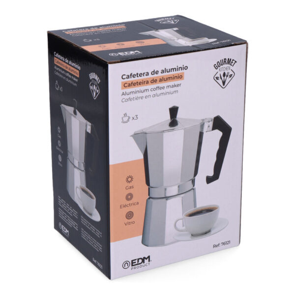 CAFETERA DE ALUMINIO DE 3 TAZAS GOURMET KITCHEN - Imagen 2