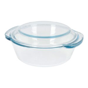 FUENTE REDONDA DE CRISTAL CON TAPA 1,5L Ø23,4 x 20,7 x10cm