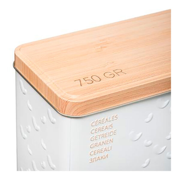 CAJA METALICA PARA CEREALES 750g MODELO SCANDI NATURE - Imagen 2