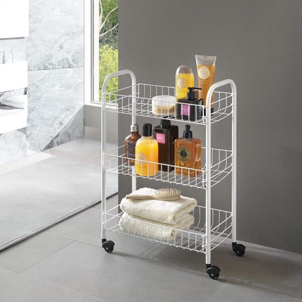 CARRO MULTIUSOS 3 ESTANTES 41x23x63cm BLANCO METALTEX - Imagen 5