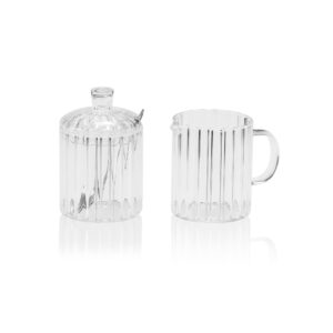 SET AZUCAR/LECHE, VIDRIO, Ø 7 x 11,5 cm