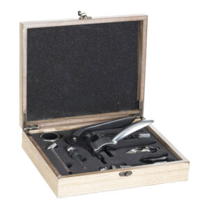 BOX DE MADERA SOMMELIER 9 PIEZAS