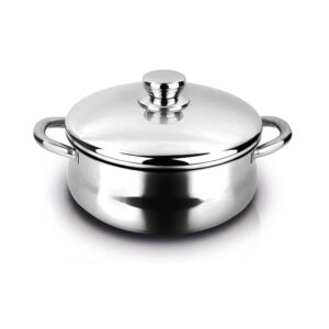 CACEROLA DE ACERO INOXIDABLE SILVERINOX + TAPA 18/10 FAGOR Ø20x9cm