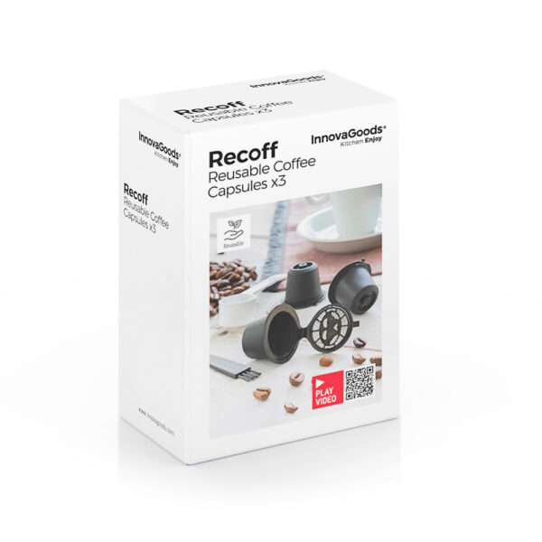 SET DE 3 CÁPSULAS DE CAFÉ REUTILIZABLES RECOFF INNOVAGOODS - Imagen 7