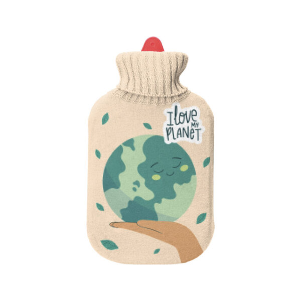 BOLSA DE AGUA CALIENTE, MODELO CUIDAR EL PLANETA, 2L.