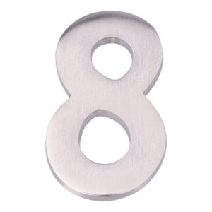 NÚMERO 8 NIQUEL MATE 10cm FIJACIÓN INVISIBLE