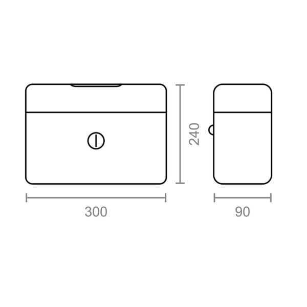 CAJA DE CAUDALES CFC09 300x240x90mm AZUL M13400 MICEL - Imagen 3
