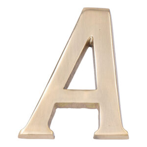 LETRA A LATÓN PULIDO 10cm  FIJACIÓN INVISIBLE EDM