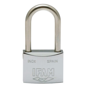 CANDADO INOXIDABLE 50AL 50mm CON 2 LLAVES. ARCO LARGO. IFAM