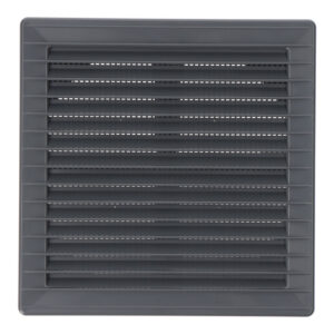REJILLA VENTILACIÓN CUADRADA EMPOTRABLE AJUSTABLE Ø 80-150 CON MOSQUITERA 170x170x11,5mm ABS GRIS