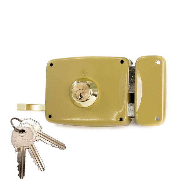 CERRADURA SOBREPONER CON CILINDRO 5125A ENTRADA 80mm. MANO DERECHA 95125AHE08D LINCE