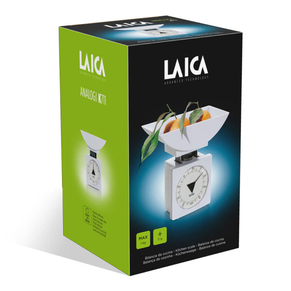 BALANZA MECÁNICA CON BOL BLANCA 1kg KS711 LAICA - Imagen 3