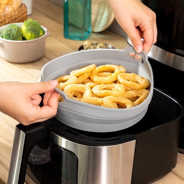CESTA DE SILICONA PLEGABLE PARA FREIDORA DE AIRE V0103780 INNOVAGOODS - Imagen 5