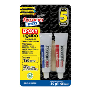 EPOXY LIQUIDO SOLDADOR TUBO 5 MIN 30gr ATT5 FUSION EPOXY BLACK LABEL