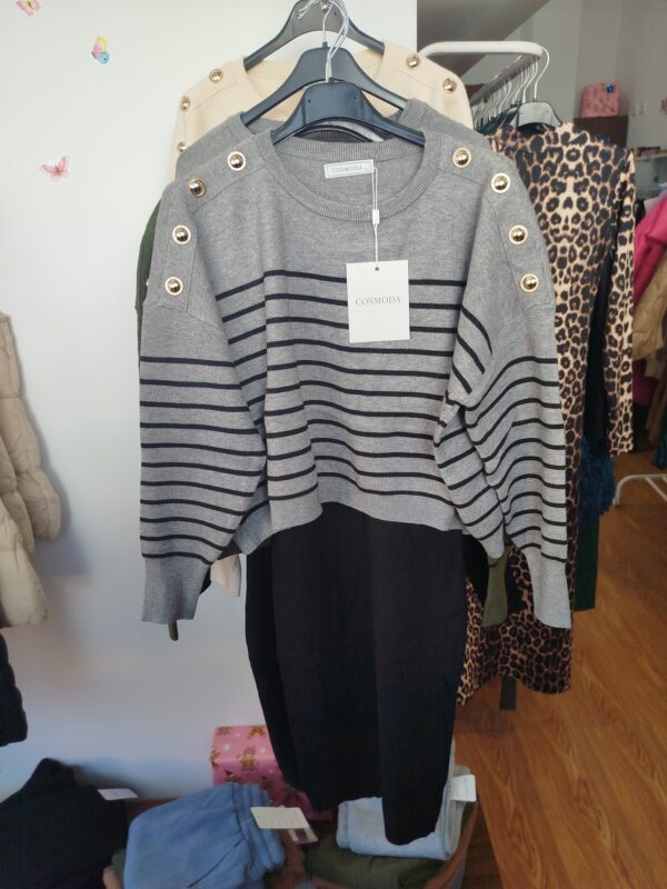 Conjunto marinero vestido más jersey - Imagen 2