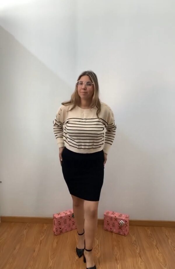 Conjunto marinero vestido más jersey