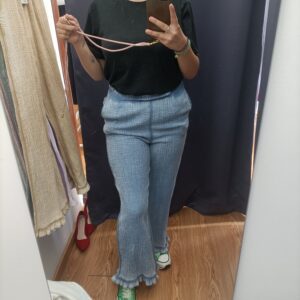 Pantalones anchos 95% algodón