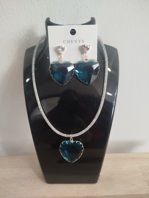 Gargantilla y pendientes de corazón 3 colores disponibles - Imagen 2