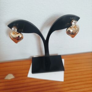 Pendientes de corazón con circonita