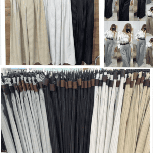 Pantalones anchos de ralla 6 colores