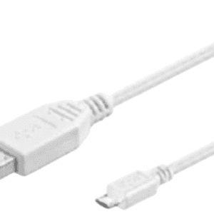 [LIQUIDACIÓN] cable usb macho microusbb macho 1,8 m BLANCO