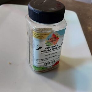 Pimienta negra molida (bote pequeño) "sin gluten"