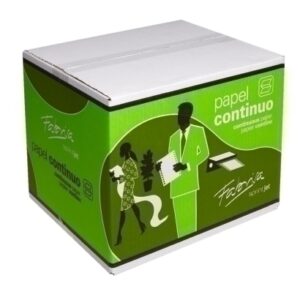 PAPEL CONTINUO BLANCO 8"x240 2 HOJAS 2 CEJAS caja de 1500