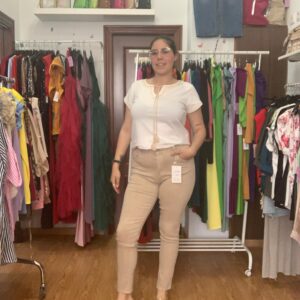 Pantalón crudo Talla curvy