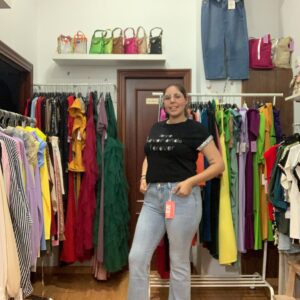 Pantalón vaquero campana claro
