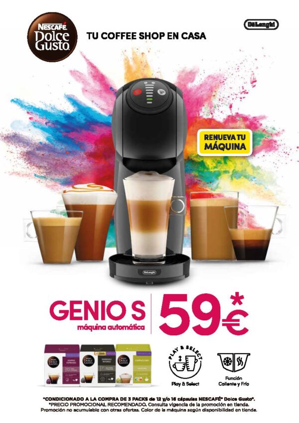 CAFETERA DELONGHI DOLCE GUSTO GENIO S